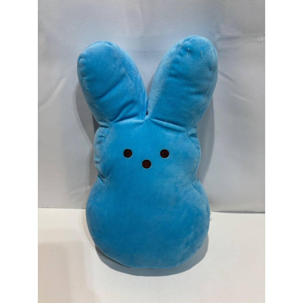 Peeps Plush Bunny Kids 15 Inch Blue Stuffed Animal Easter Rabbit Candy Toy